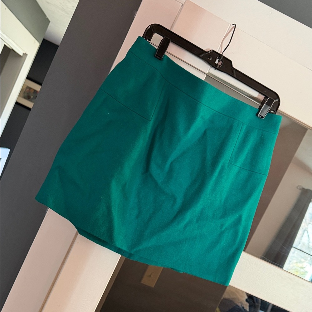 J Crew Teal Mini Skirt